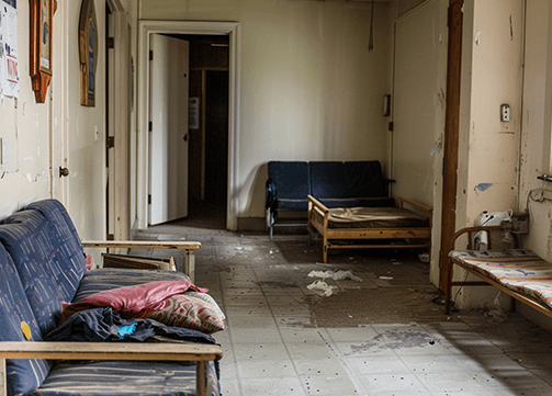 Heruntergekommene Wohnung